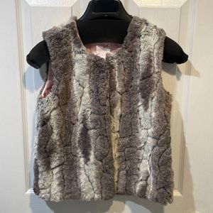 Darling faux fur (but feels real) brown/white vest